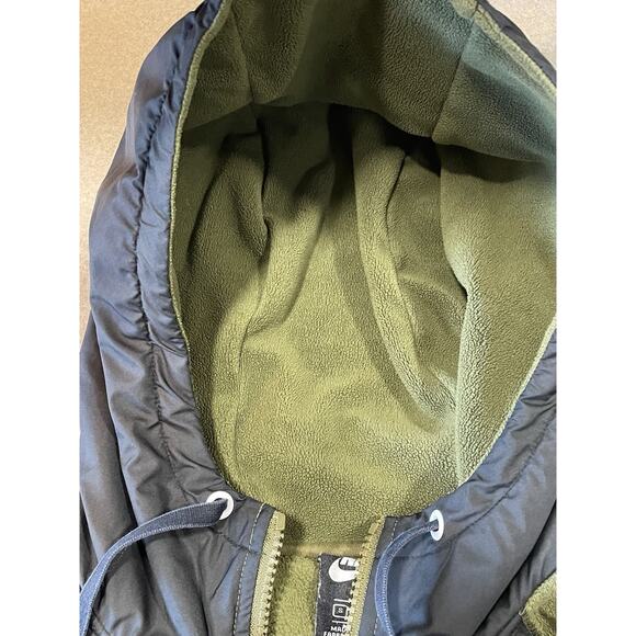 Mens Nike Sportswear Full-Zip Fleece Hoodie 929114 395 Green/Black Size Small - Picture 10 of 14